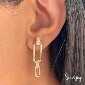 Gold plated Paperclip Earrings